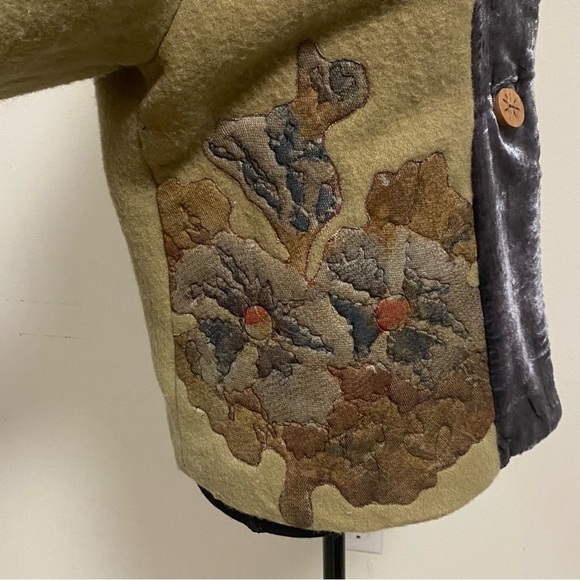 Soft Surroundings Adagio Boiled Wool BlendTapestry Kimono Jacket size Small - Picture 5 of 14